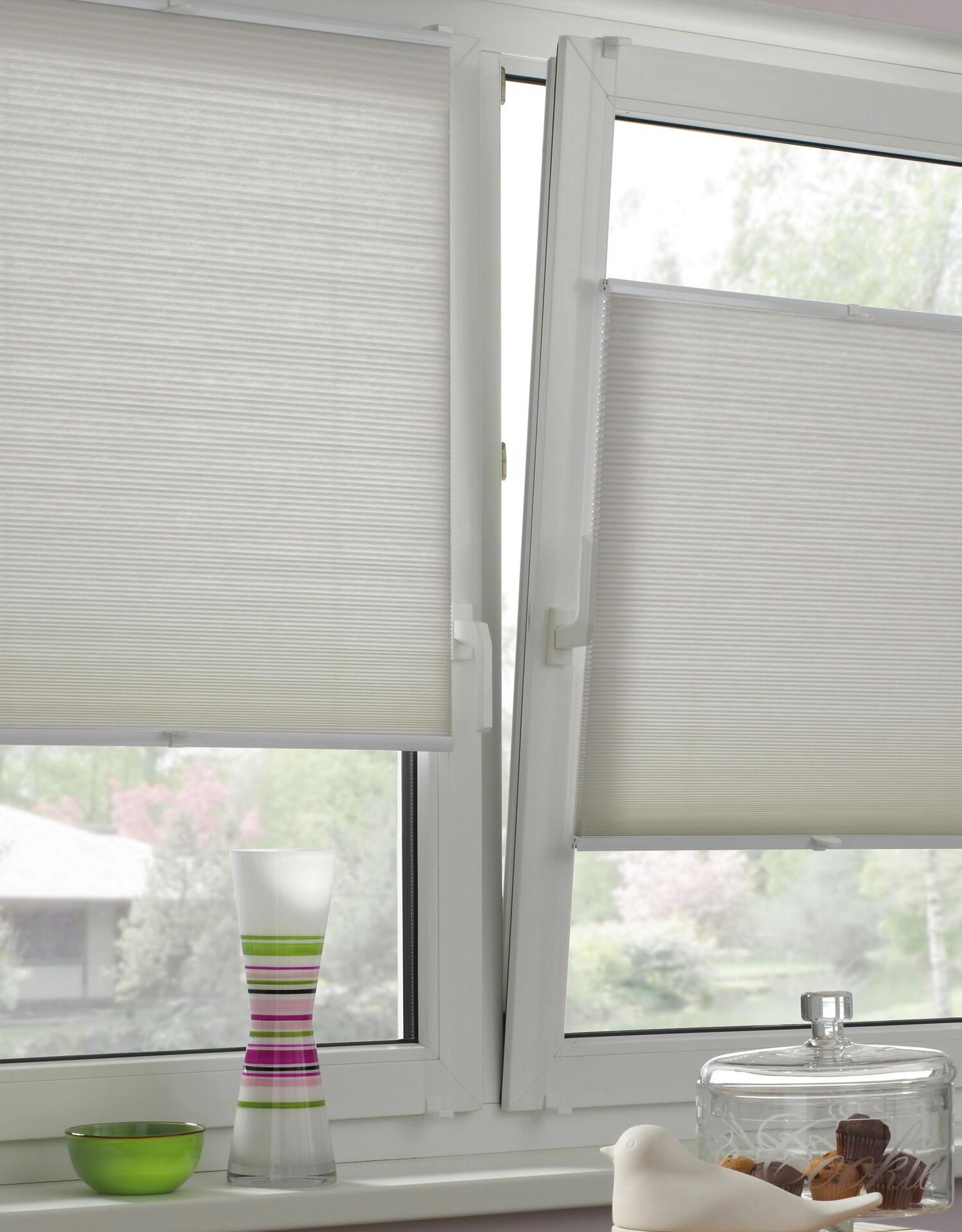 Boviva Waben-Plissee Verdunklungsqualität weiß B/L: ca. 80x130 cm