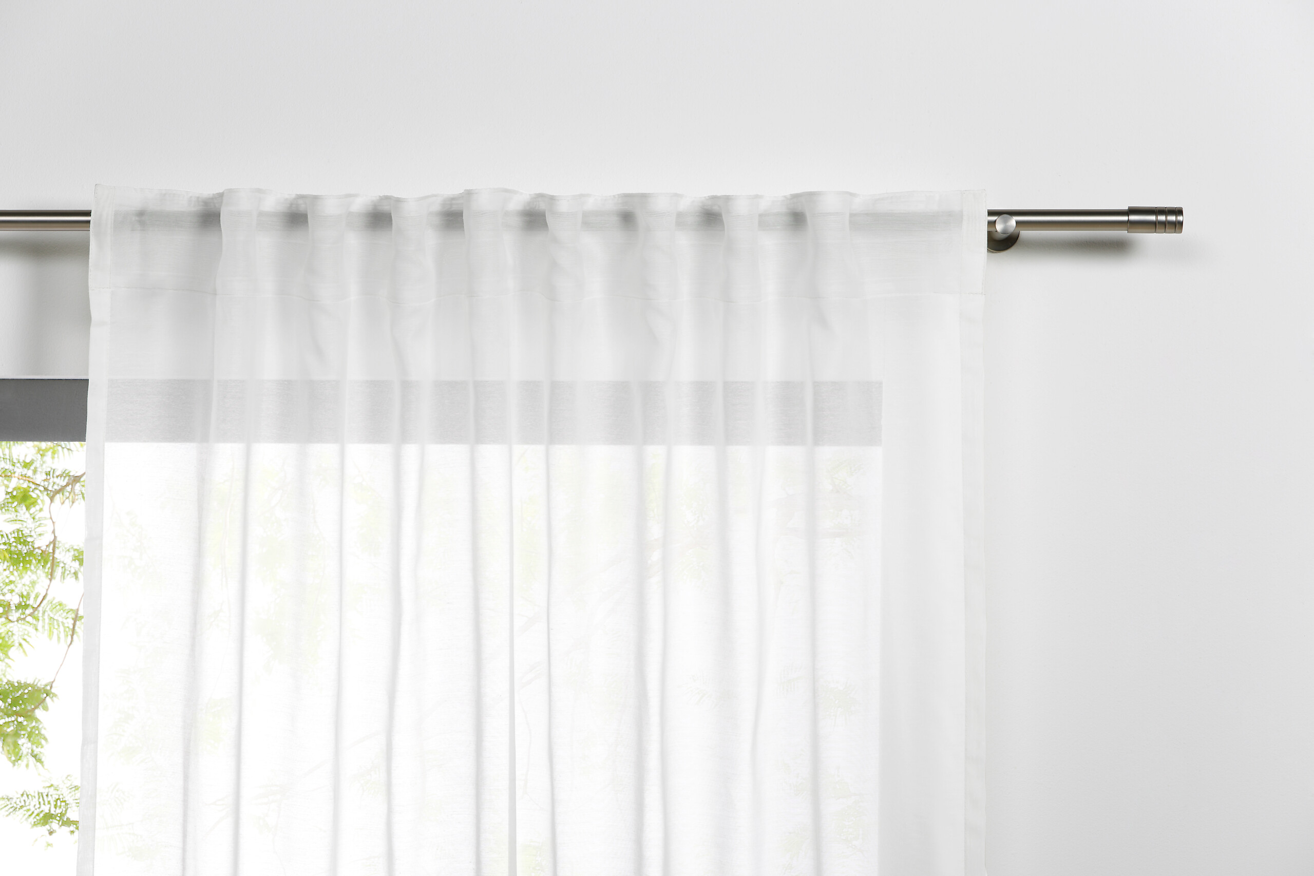 Kombivorhang 2er Pack Pure weiß B/L: ca. 135x300 cm