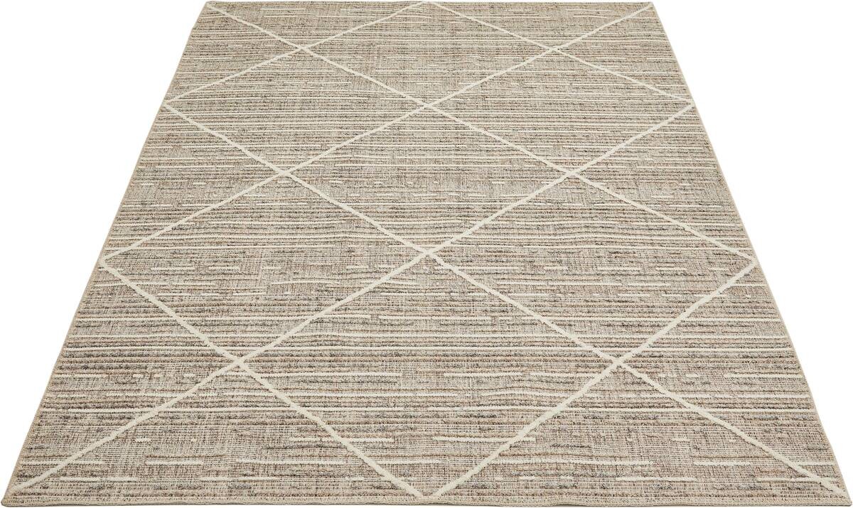 Webteppich Crosby graubraun B/L: ca. 120x170 cm