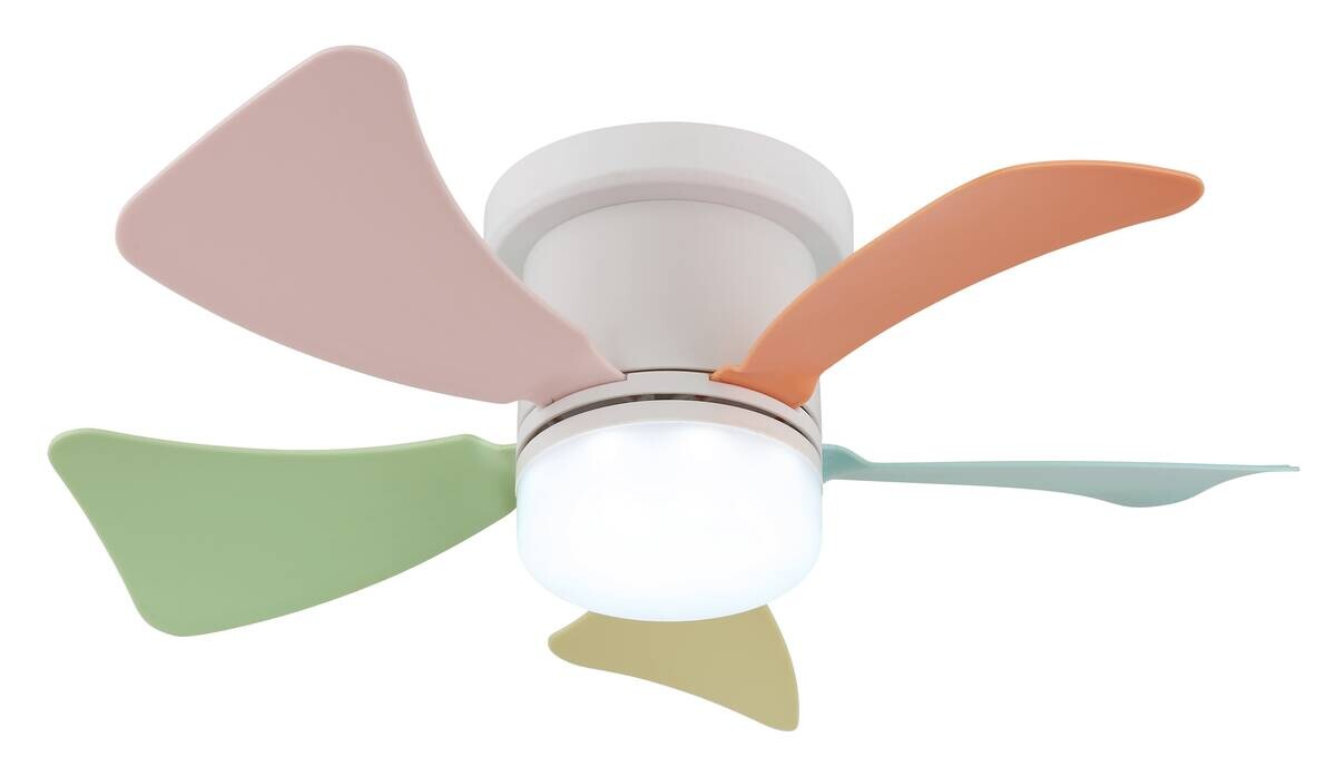 GLOBO Deckenventilator bunt weiß Opal H/D: ca. 13x40,6 cm max. 10 W