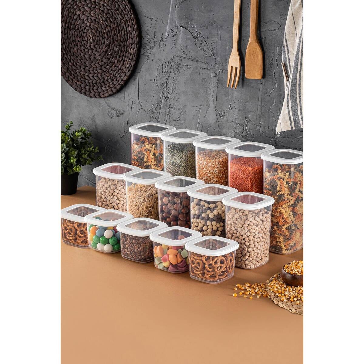 HermiaConcept Vorratsdosenset 15tlg. weiß
