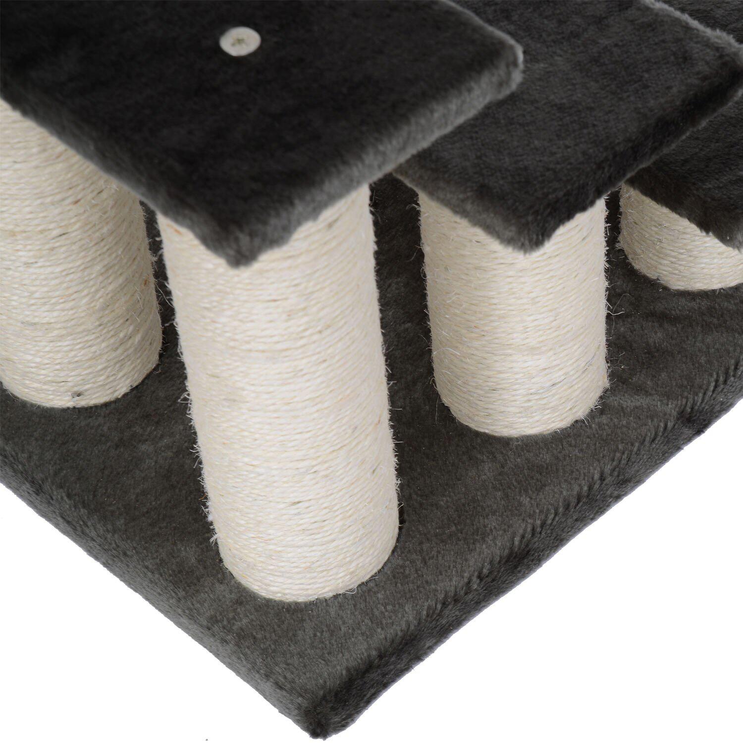 PawHut Katzentreppe grau Spanplatte B/H/L: ca. 35x34x45 cm