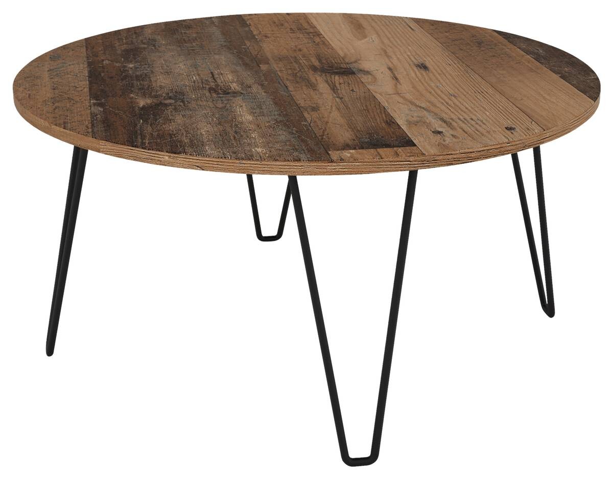 byLIVING Couchtisch FLAIR Eiche Old Wood schwarz Holzwerkstoff Metall