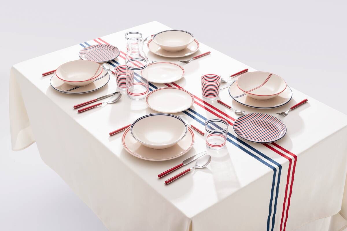 EL GANSO Besteckset APARTAMENTO rot Edelstahl 16 tlg.