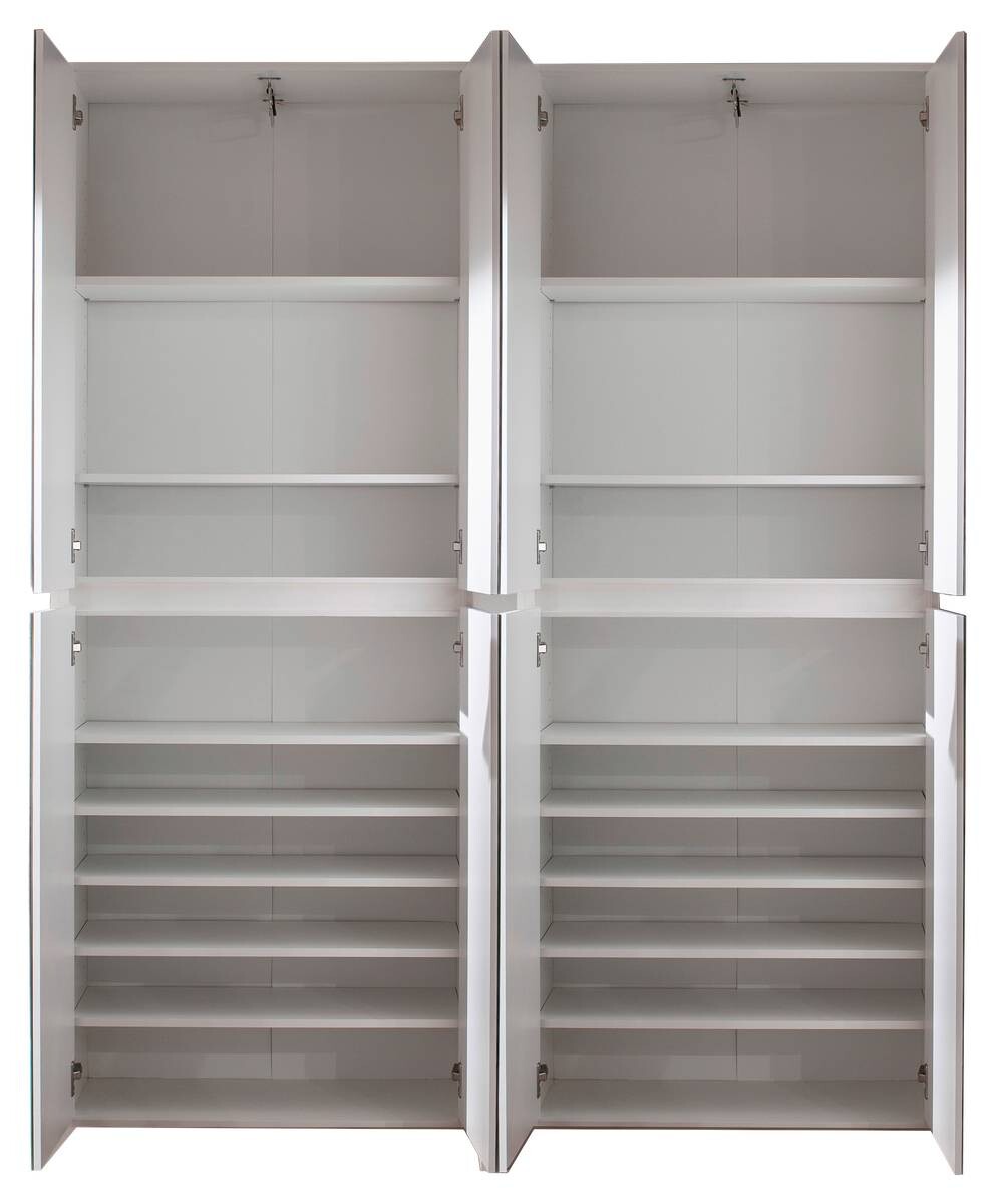 Garderobenschrank Mirror weiß B/H/T: ca. 148x191x34 cm