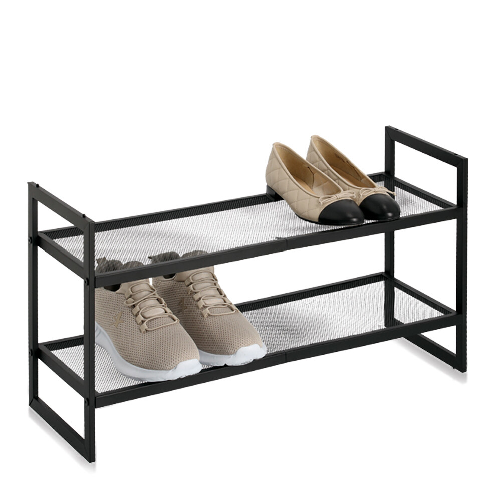 Zeller Schuhregal schwarz Metall B/H/L: ca. 24x36x70 cm Zeller Schuhregal schwarz Metall B/H/L: ca. 24x36x70 cm