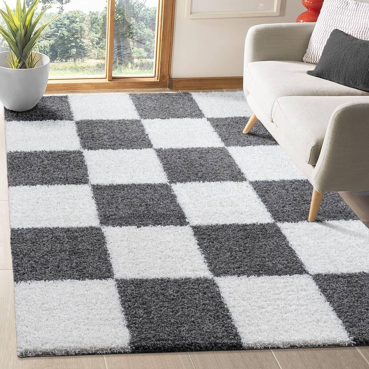 Sanat Hochflorteppich MILANO grau B/L: ca. 80x200 cm Sanat Hochflorteppich MILANO grau B/L: ca. 80x200 cm