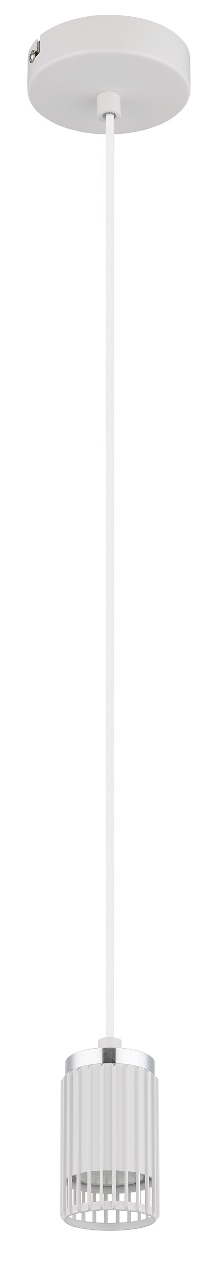 GLOBO Pendelleuchte weiß Metall Aluminium H/D: ca. 120x10 cm GU10 1 Brennstellen