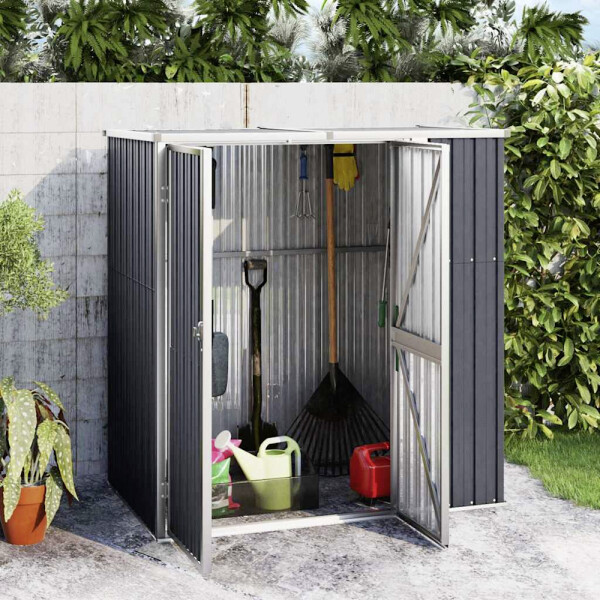 vidaXL Geräteschuppen anthrazit B/H/T: ca. 161x161x89 cm