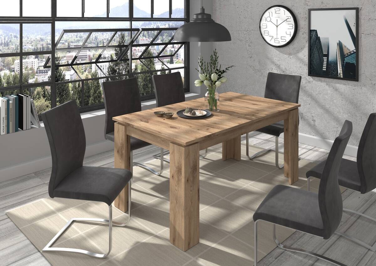 Esstisch Titan Eiche Nox Oak Nachbildung B/H/L: ca. 90x76x200 cm