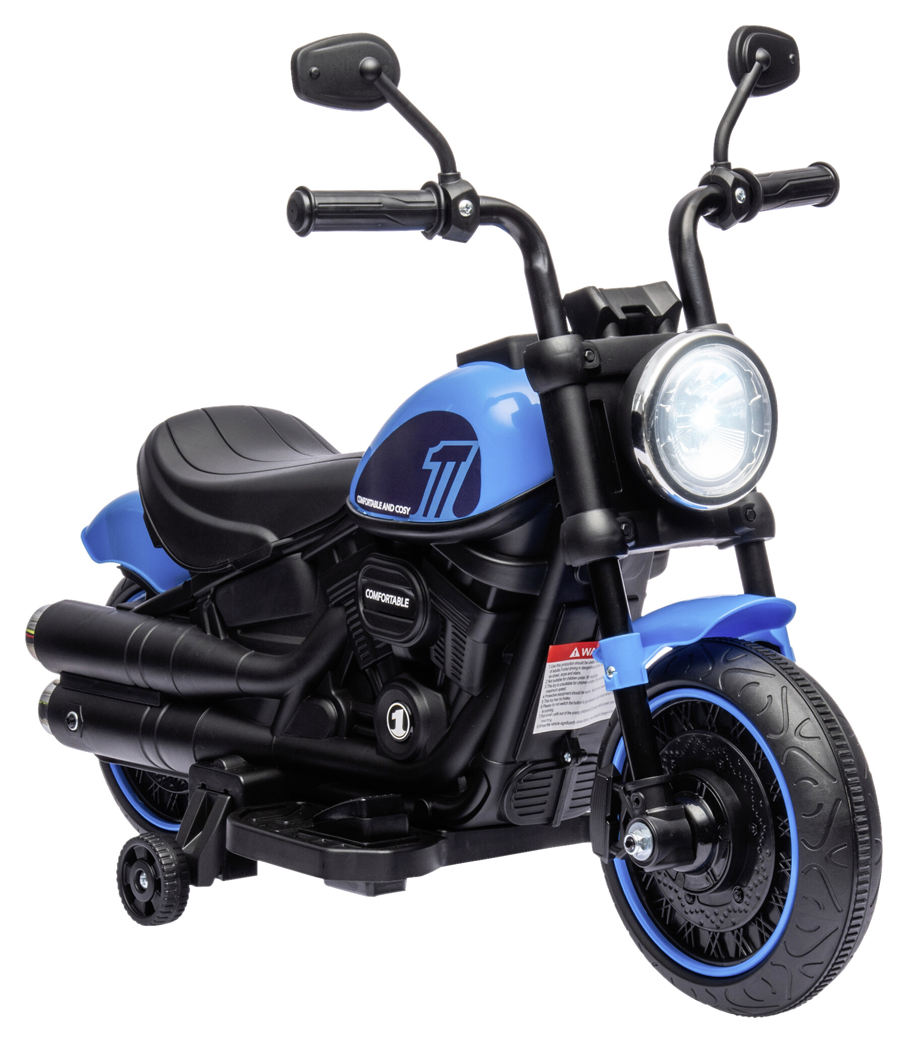 HOMCOM Kinder-Elektromotorrad schwarz B/H/L: ca. 42x57x76 cm