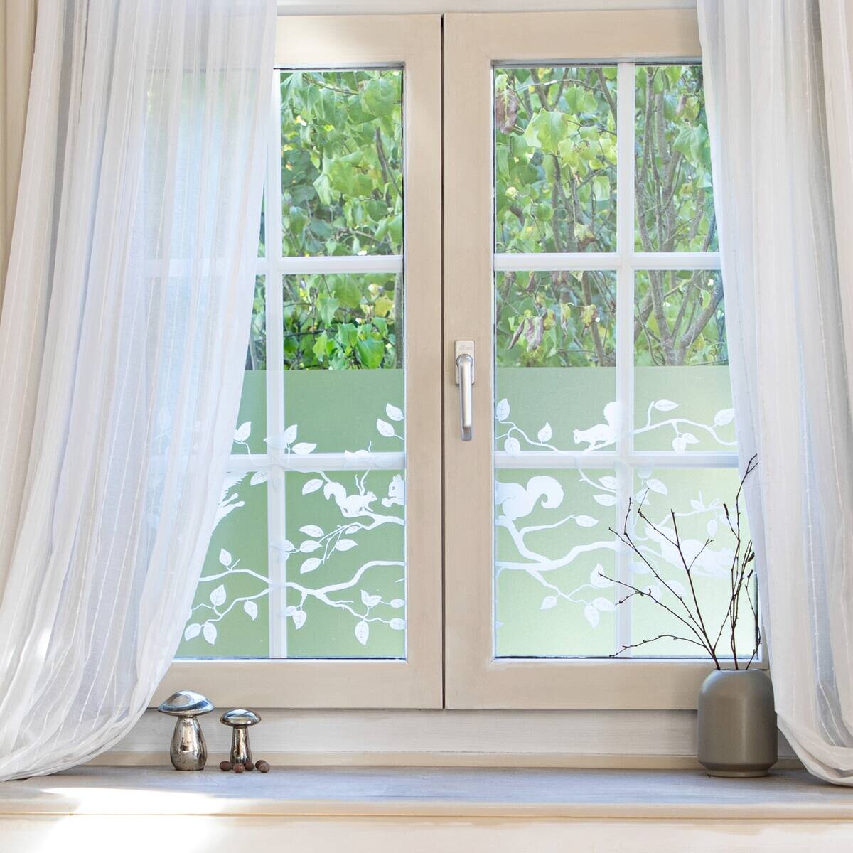 d-c-fix Fensterfolie Bäume transparent weiß B/L: ca. 45x150 cm