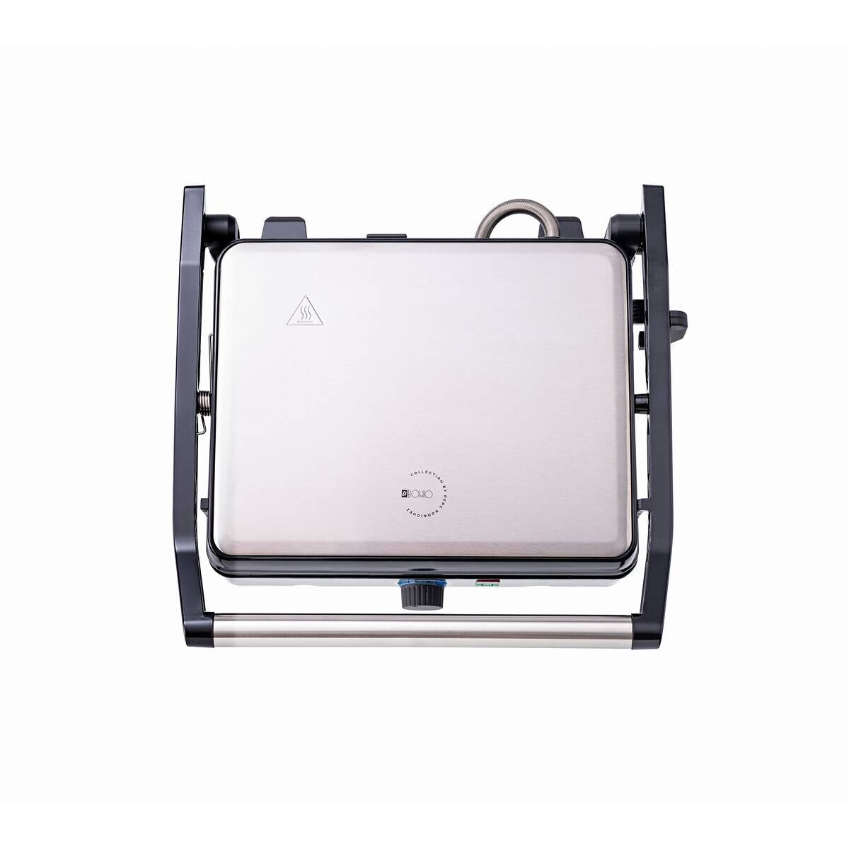 BERGNER Kontaktgrill silber B/H/L: ca. 15x37x38 cm