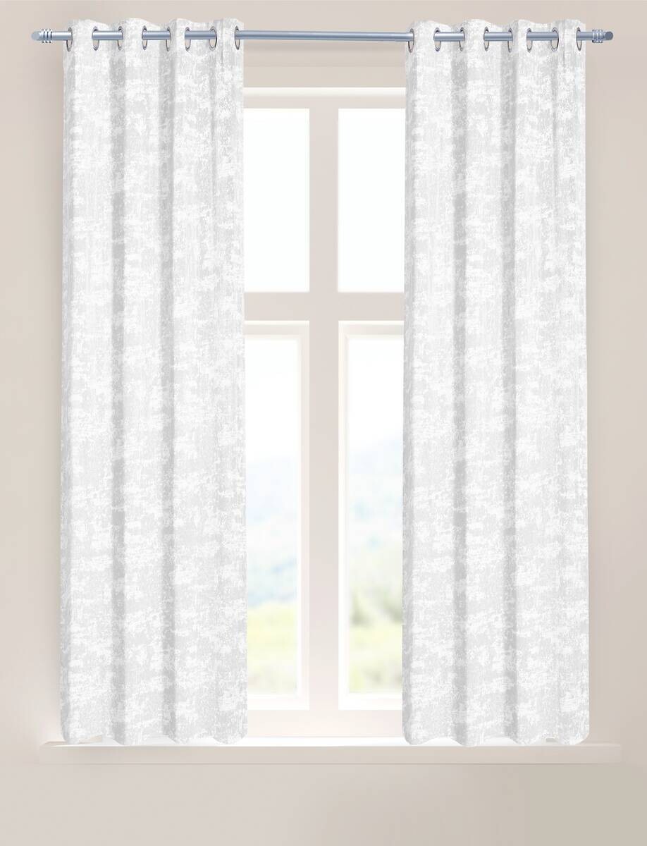 Ösenvorhang Wolke weiß B/L: ca. 140x175 cm