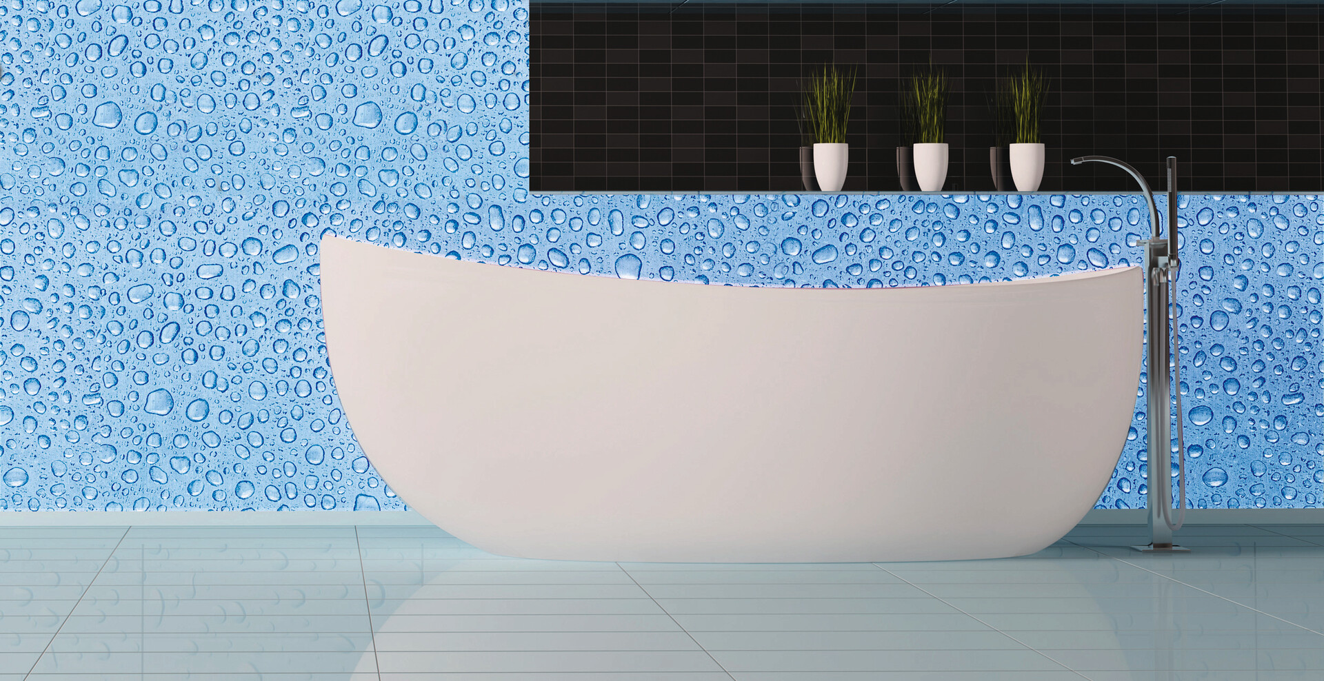 d-c-fix Dekofolie Wassertropfen hellblau B/L: ca. 45x200 cm