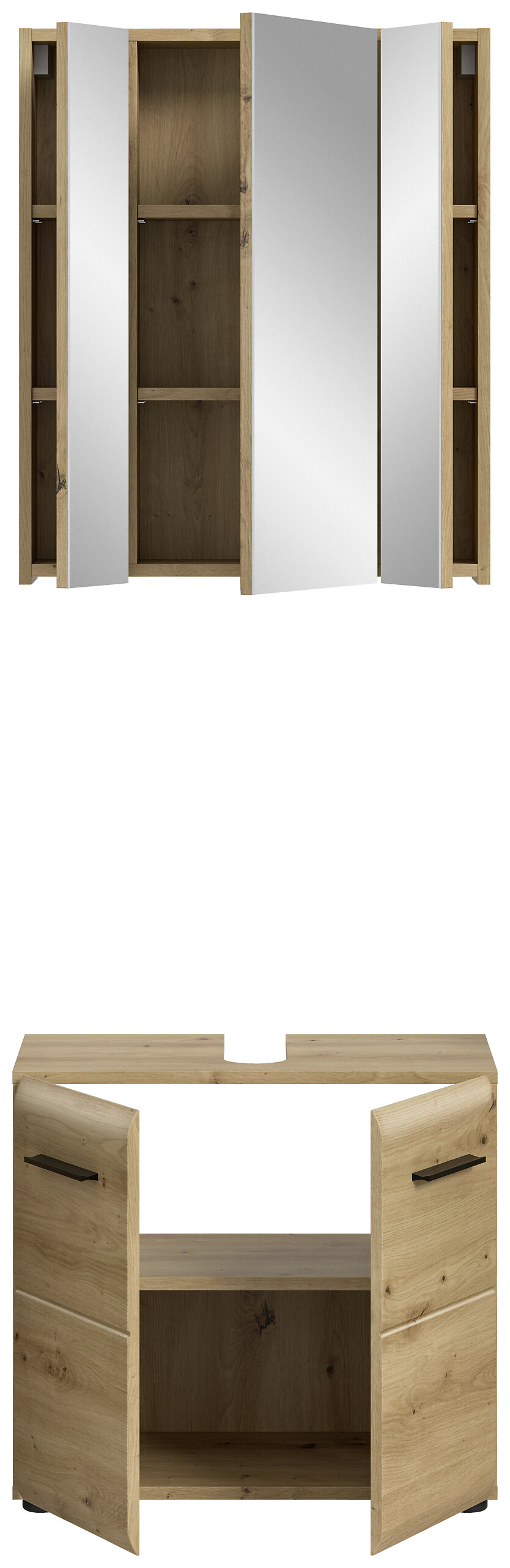 Badezimmer-Set Ice Artisan Oak Nachbildung B/H/T: ca. 60x185x30 cm