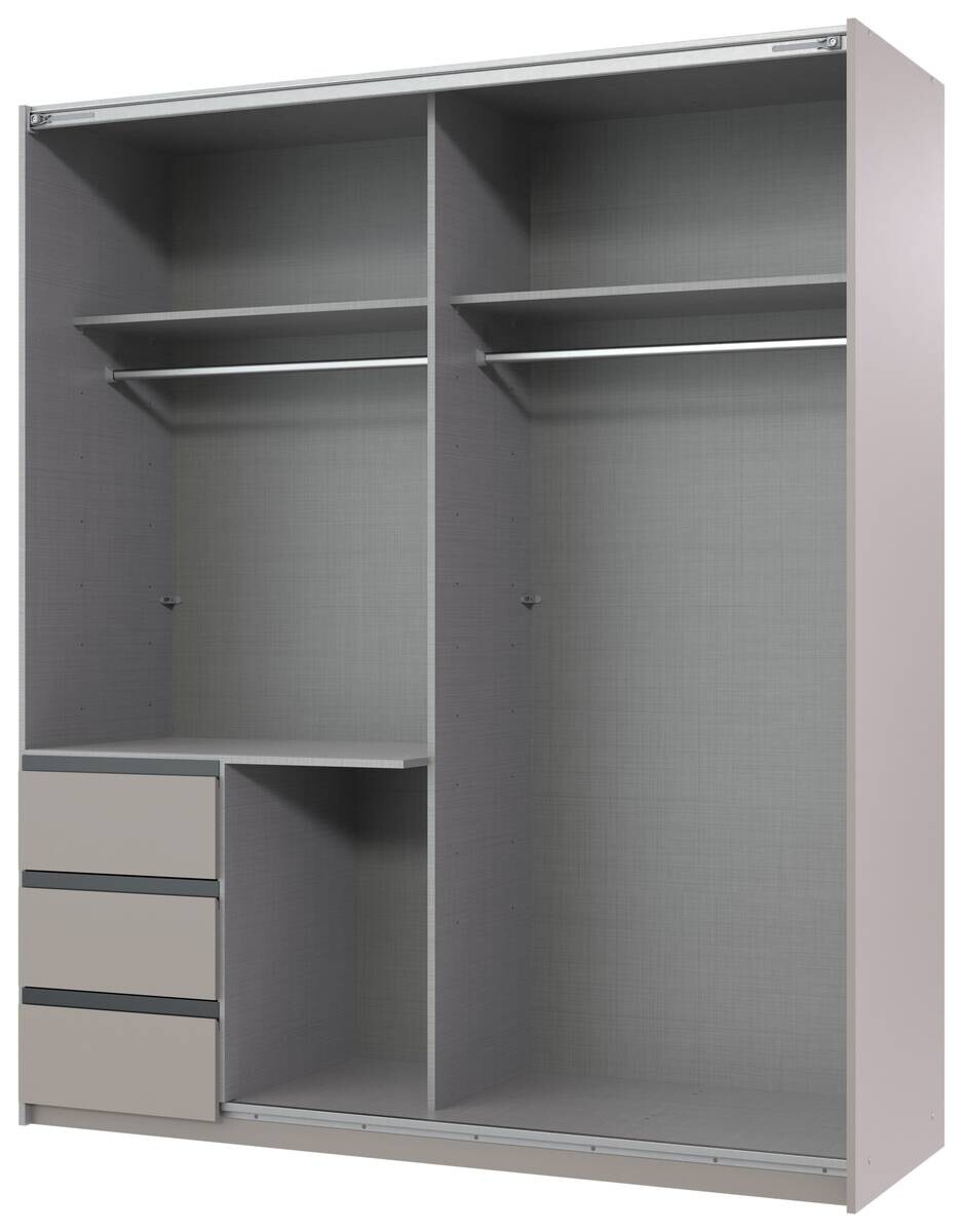 Schwebetürenschrank Stade Sahara grau B/H/T: ca. 168x198x63 cm