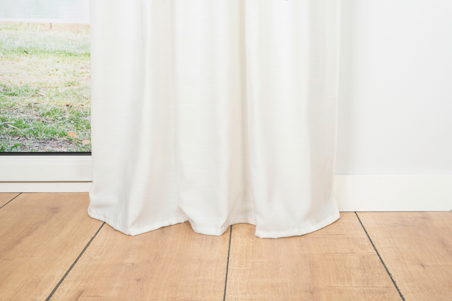 Ösenvorhang 2er Pack Balance weiß B/L: ca. 135x300 cm