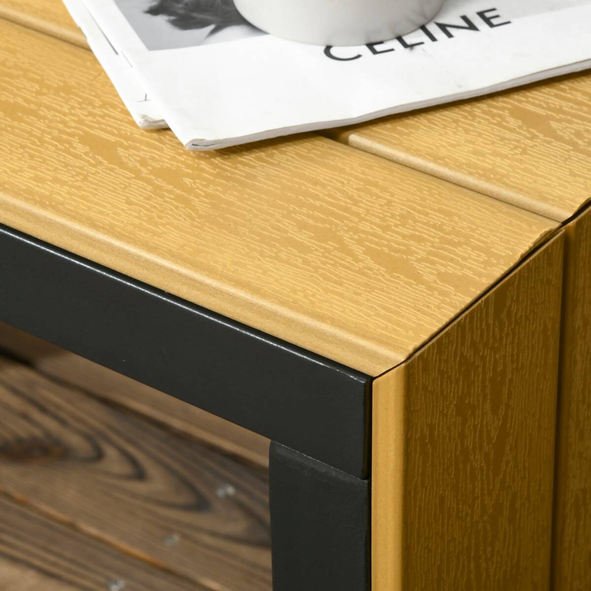 Outsunny Gartensitzgruppe hellgrau Aluminium B/H/L: ca. 78x72x150 cm