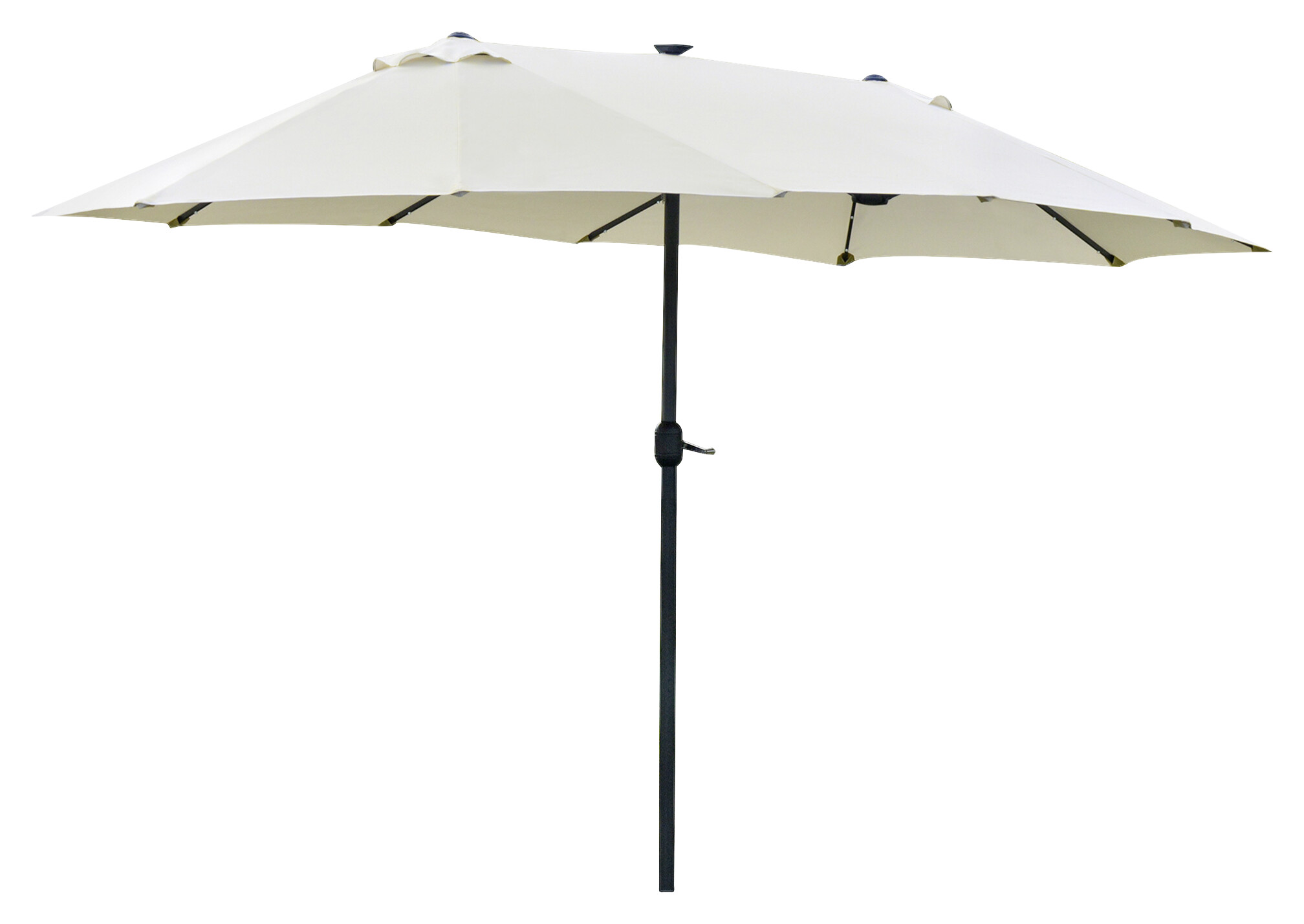 Outsunny Sonnenschirm cremeweiß Metall B/H/L: ca. 260x240x440 cm