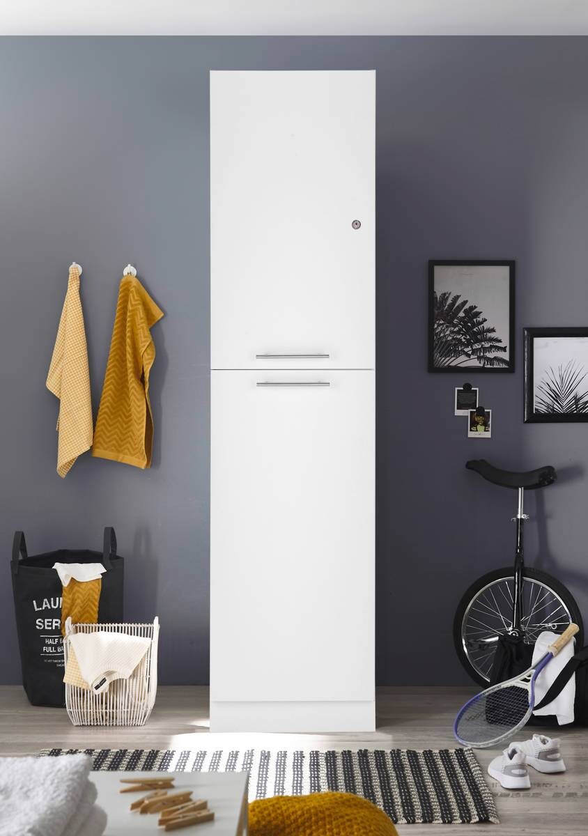 Respekta Hochschrank Clara weiß matt B/H/T: ca. 50x200x67,6 cm