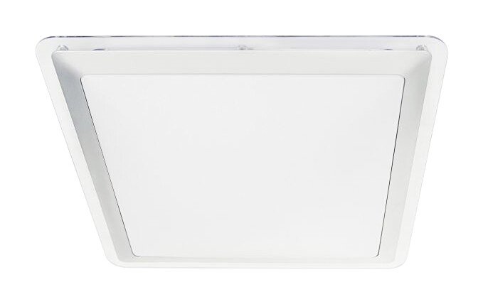 Näve Leuchten LED Deckenleuchte NV1160359 weiß Opal silber Metall Kunststoff B/H/T: ca. 34x8x34 cm null 24 Brennstellen