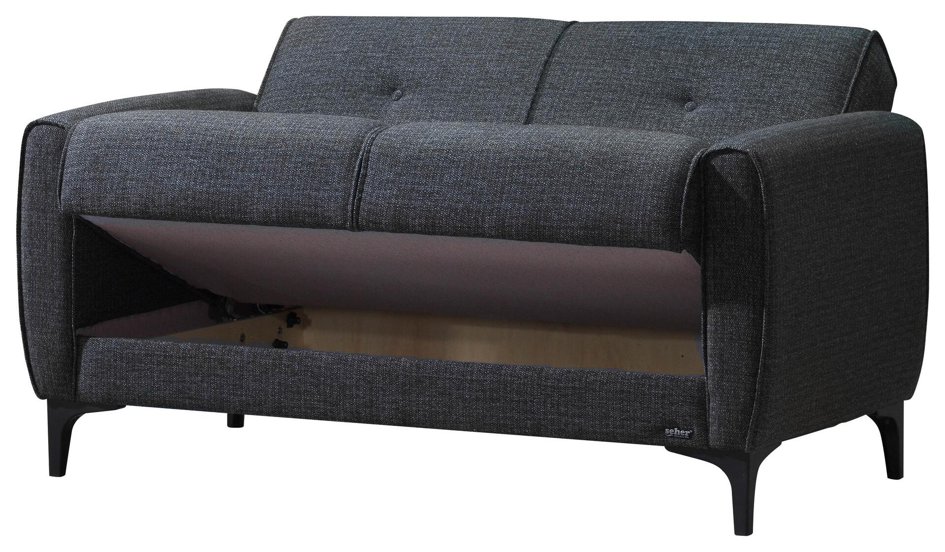 Sofa 3-2-1 San Marino anthrazit Microfaser