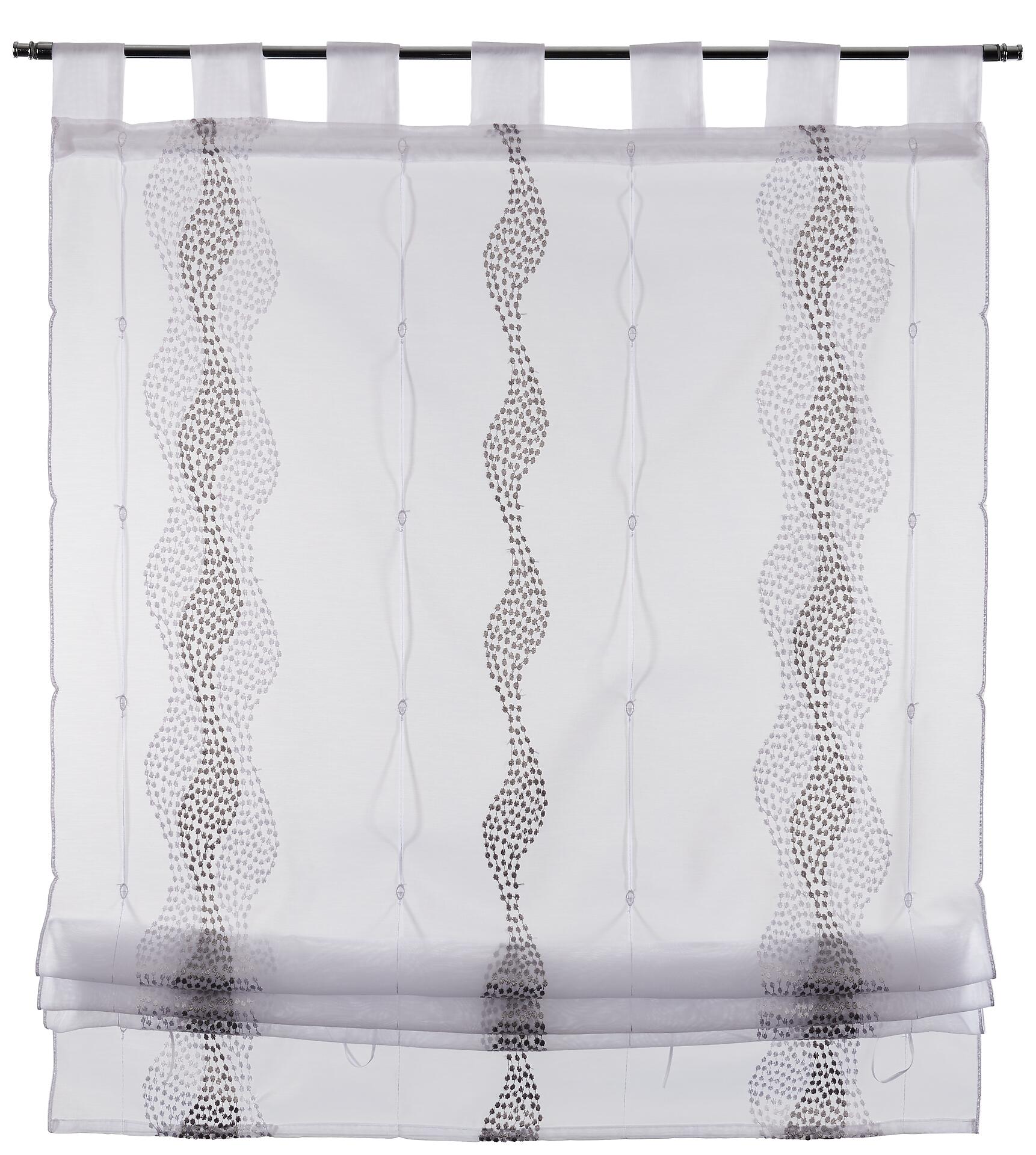 POCOline Bändchenrollo Romina grau B/L: ca. 100x140 cm