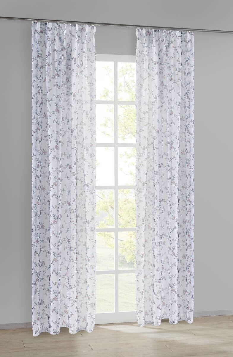 Kombivorhang Florina weiß B/L: ca. 140x245 cm