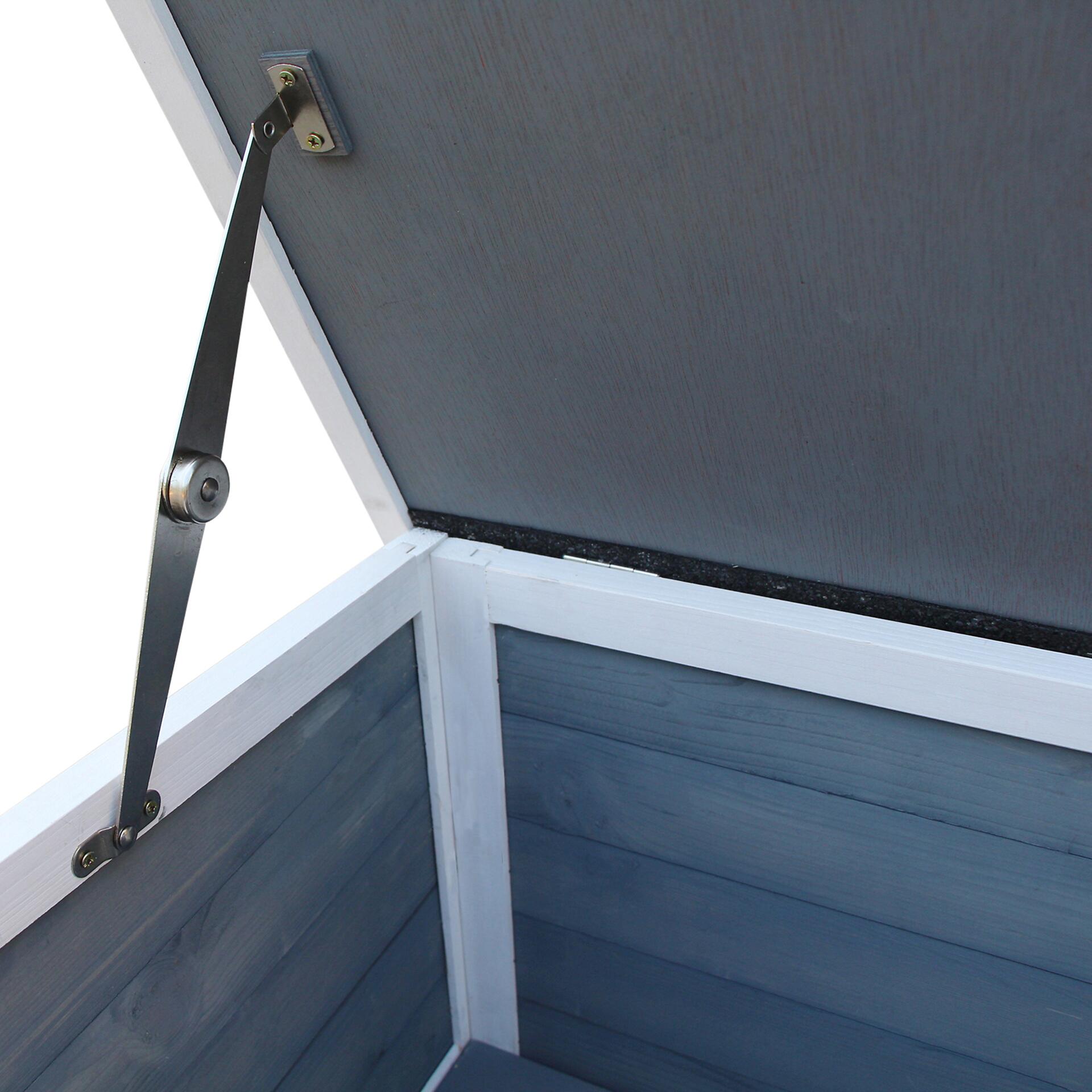 PawHut Katzenvilla grau Holz B/H/L: ca. 51x81x51 cm