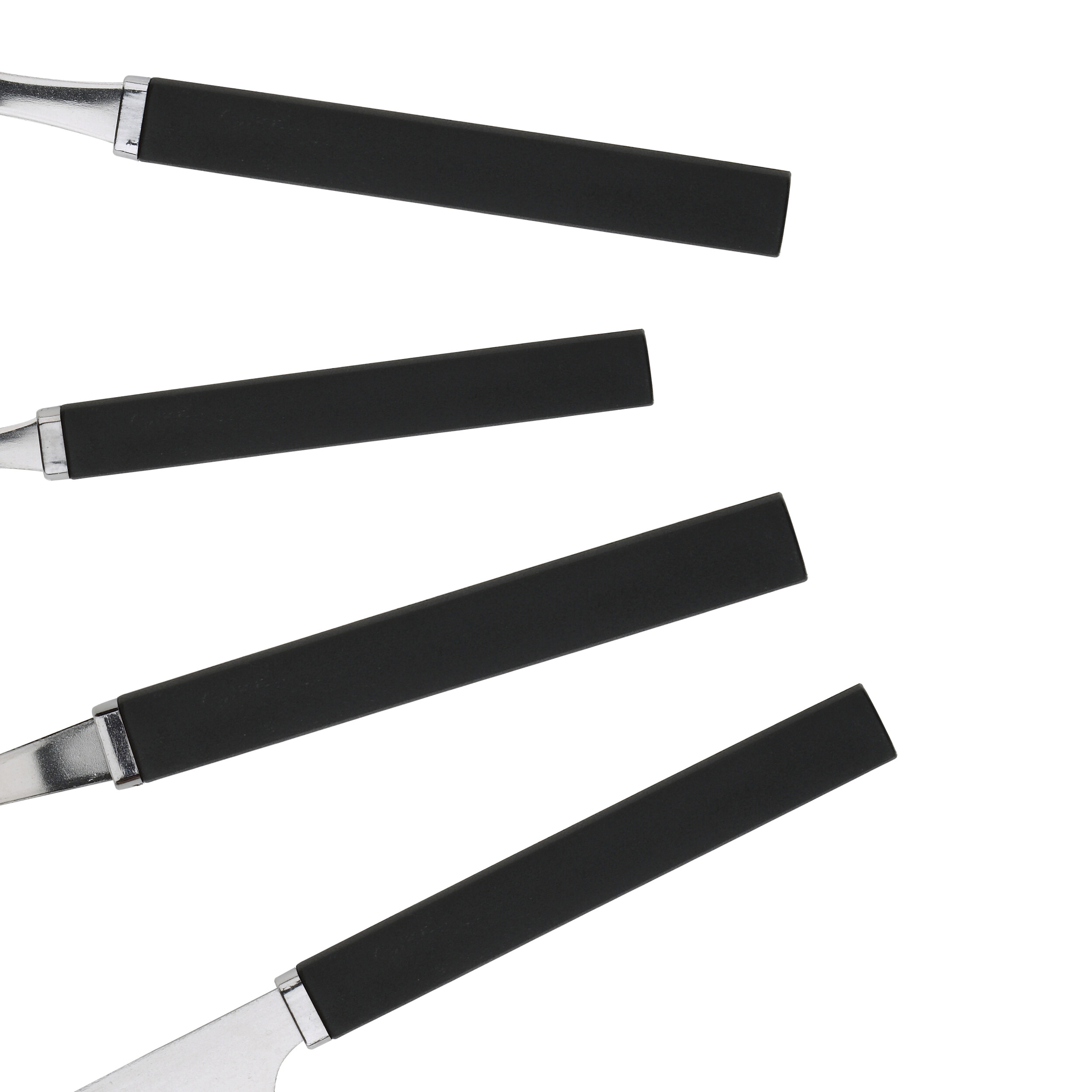 RENBERG Besteckset FUNNY BLACK schwarz Edelstahl 24 tlg.