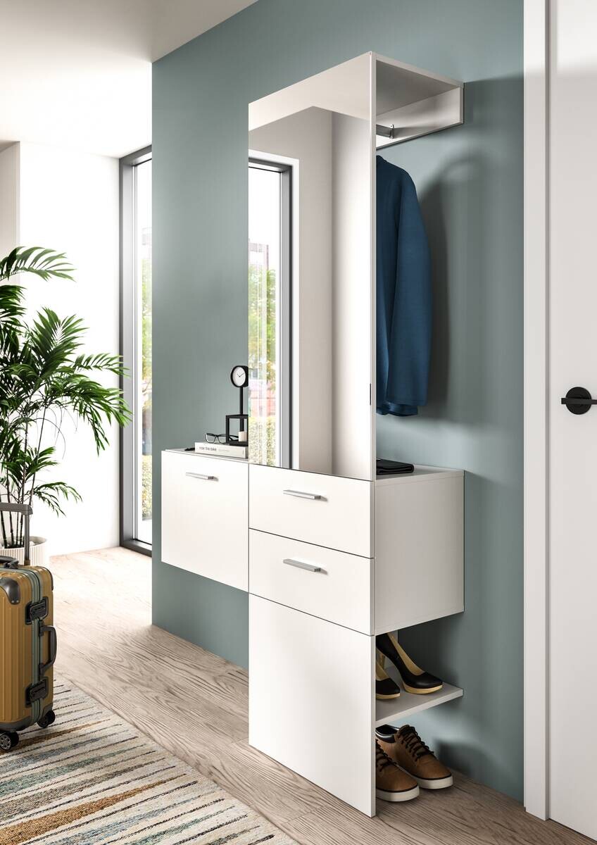 Garderobe VAGA weiß B/H/T: ca. 104x190x36 cm