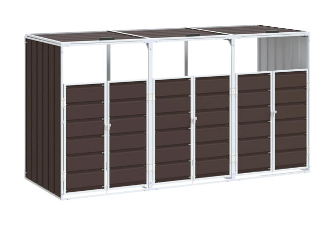 vidaXL Mülltonnenbox braun