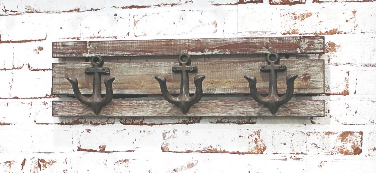 Garderobenleiste Vintage Optik Kiefer B/H/T: ca. 50x14x7 cm