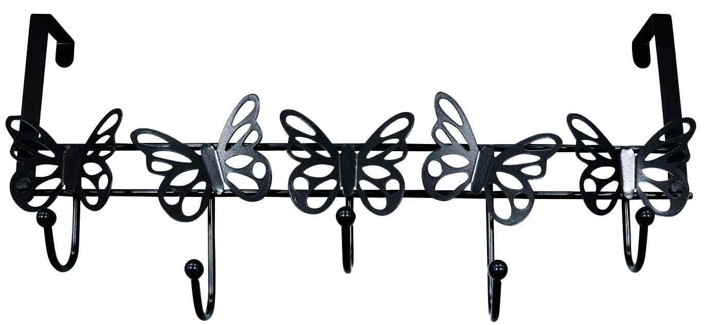 Türgarderobe Butterfly schwarz pulverbeschichtet Metall B/H/T: ca. 48x22x5 cm