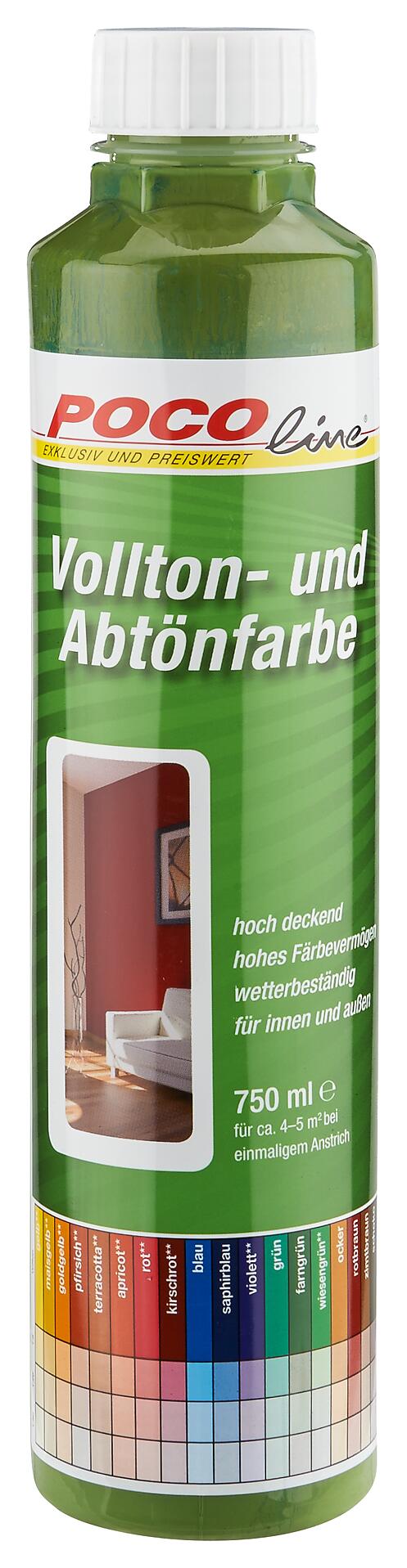 POCOline Vollton- und Abtönfarbe farngrün ca. 0,75 l