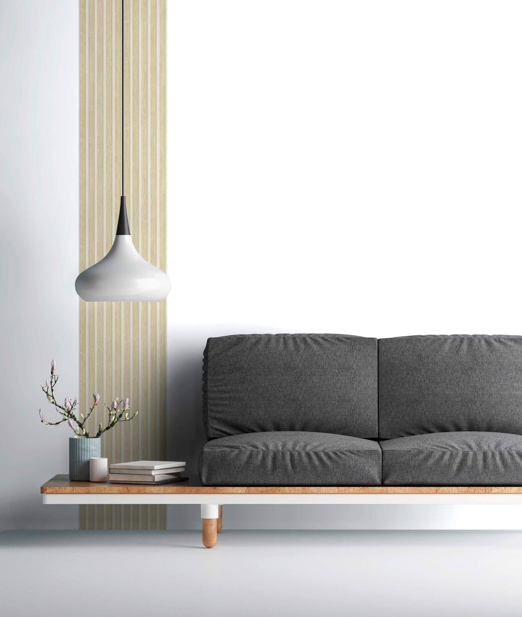 A.S.Creation Tapete weiß beige B/H/D: ca. 52x250x7,5 cm