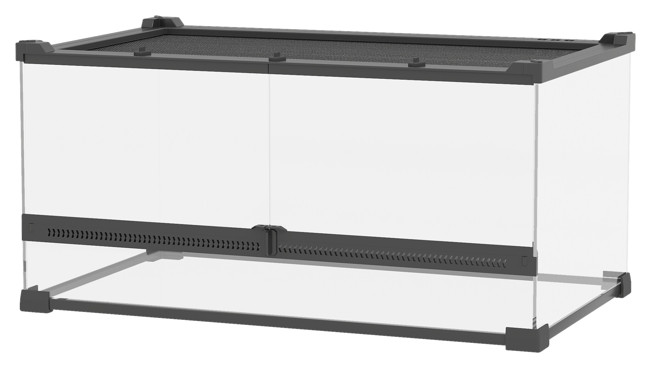 PawHut Terrarium schwarz Glas B/H/L: ca. 30x25x50 cm