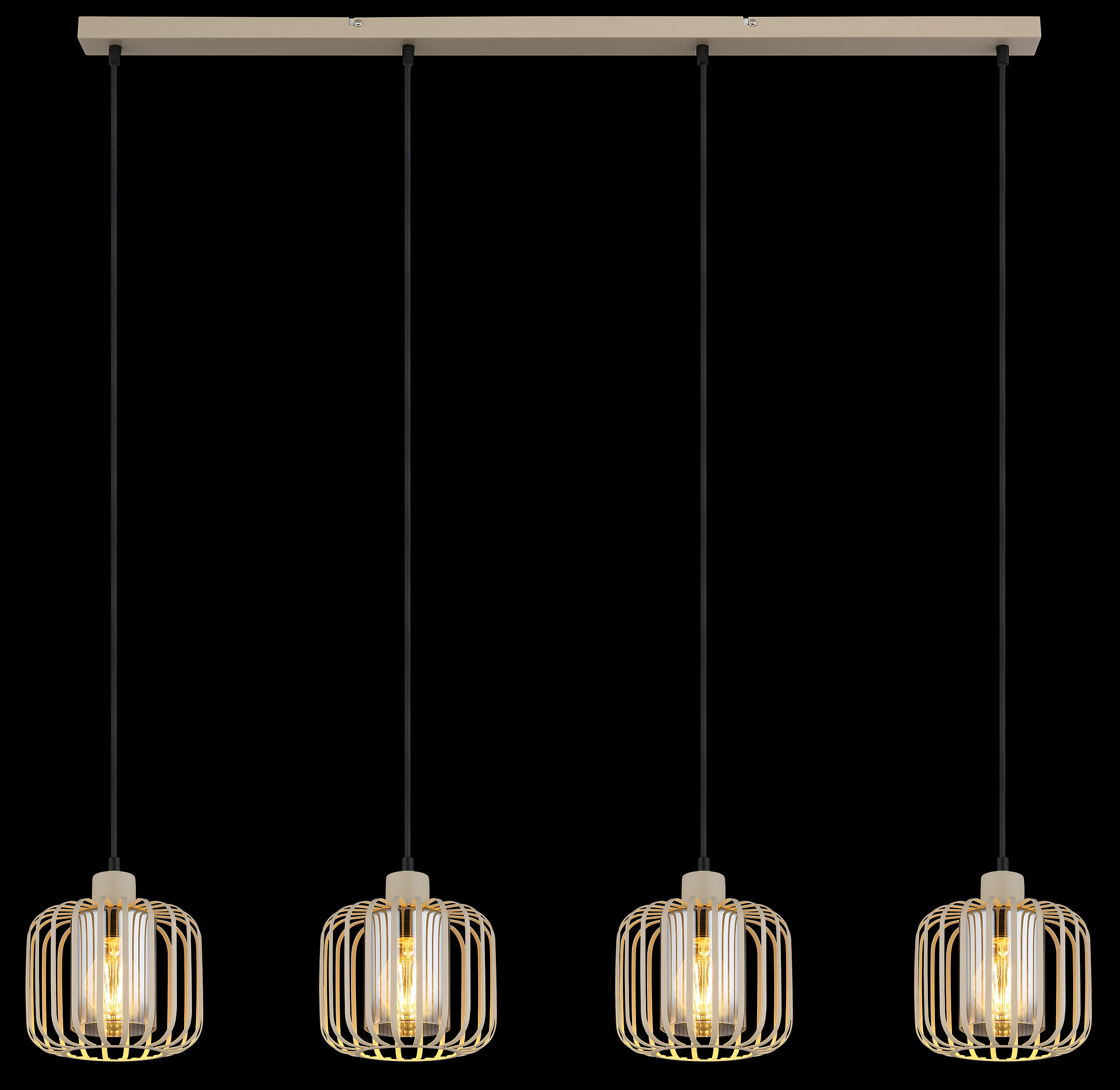 GLOBO Pendelleuchte Metall B/H/T/L: ca. 18x120x108x108 cm E27 4 Brennstellen