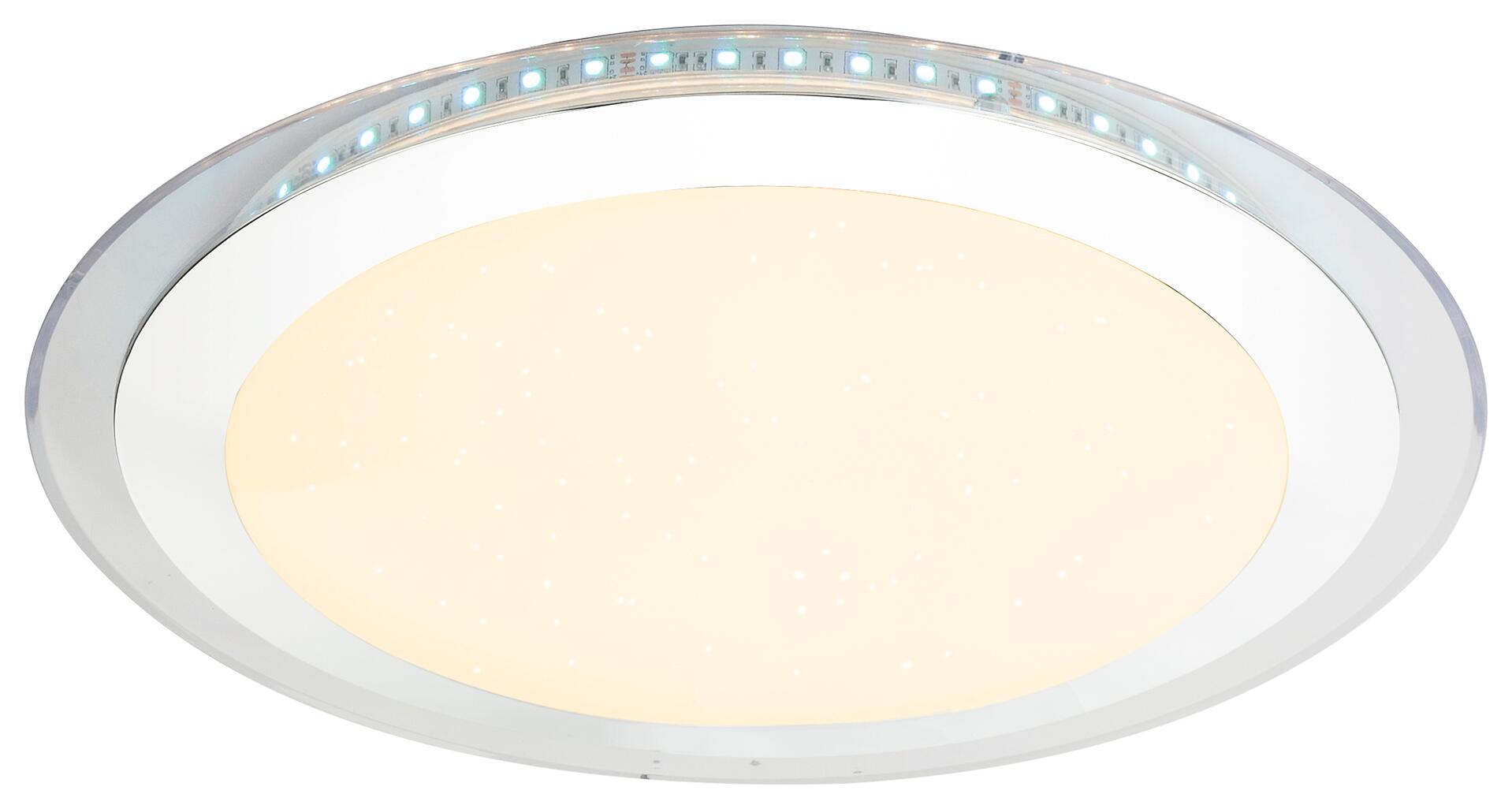 GLOBO Deckenleuchte Nicole weiß Chrom Kunststoff H/D: ca. 8x41 cm