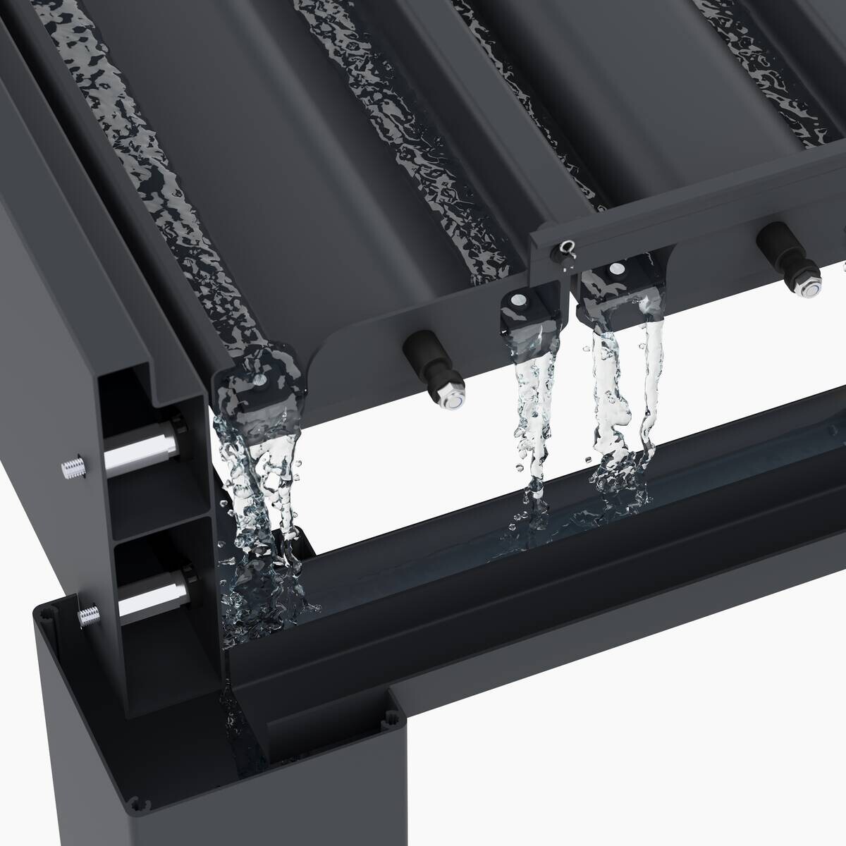 Paragon Outdoor Pergola Grand Tuscan anthrazit Aluminium B/H/L: ca. 370x256x310 cm