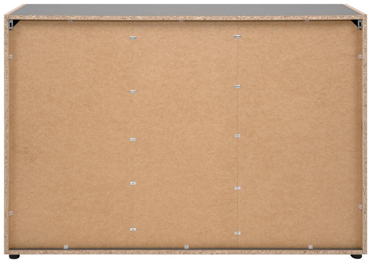 Kommode Cento anthrazit Eiche Artisan Oak Nachbildung B/H/T: ca. 126x83x35 cm