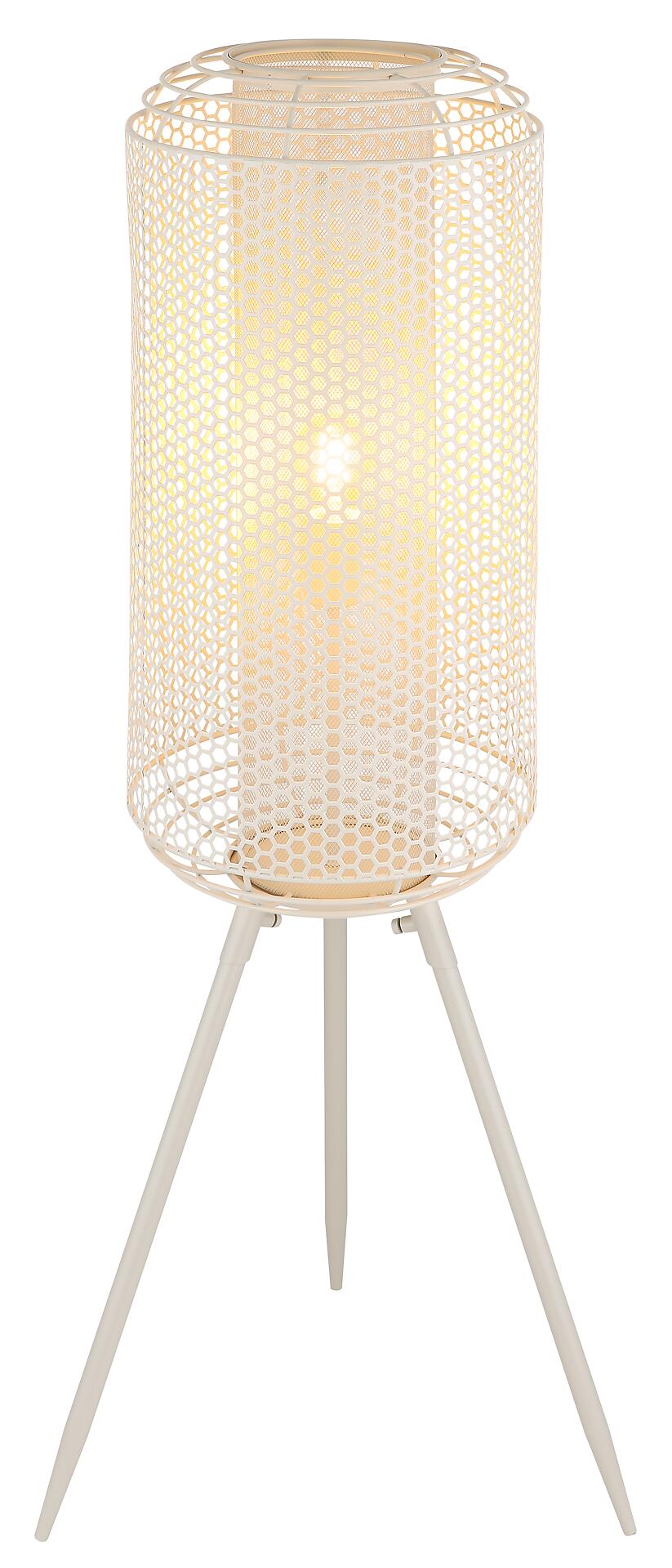 GLOBO Stehleuchte creme Metall H/D: ca. 110x30 cm E27 1 Brennstellen