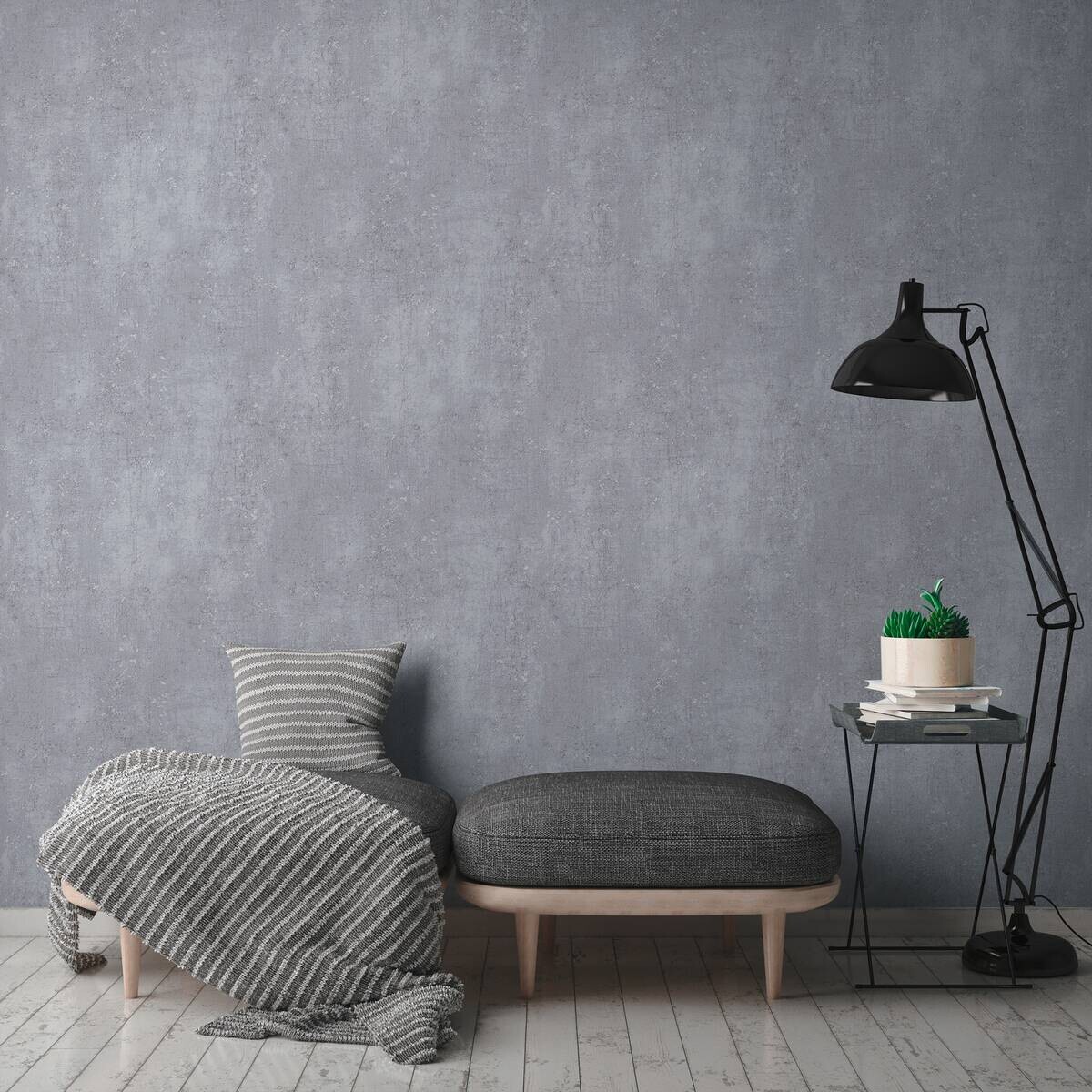 A.S.Creation Vliestapete grau B/H/D: ca. 53x1005x8 cm