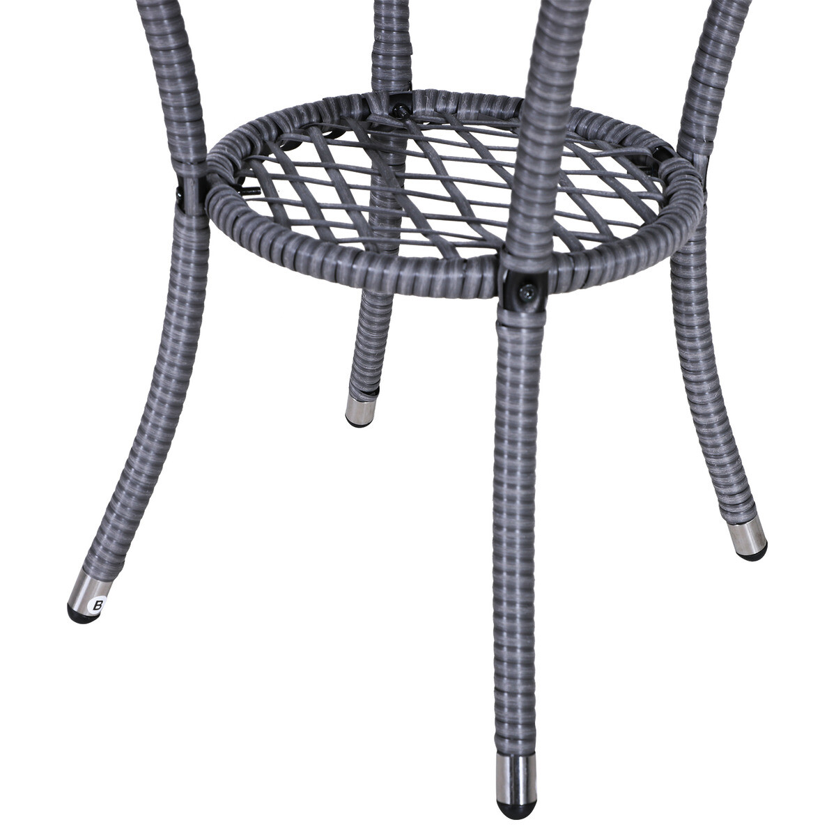 Outsunny Balkonset grau Stahl