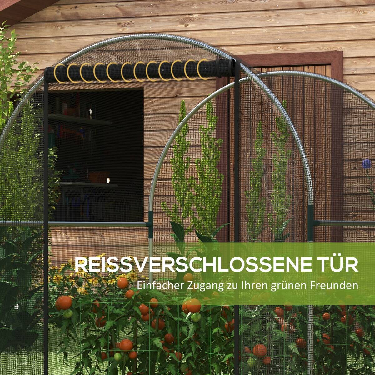 Outsunny Tier-Zubehör schwarz Edelstahl B/H/L: ca. 120x150x146 cm