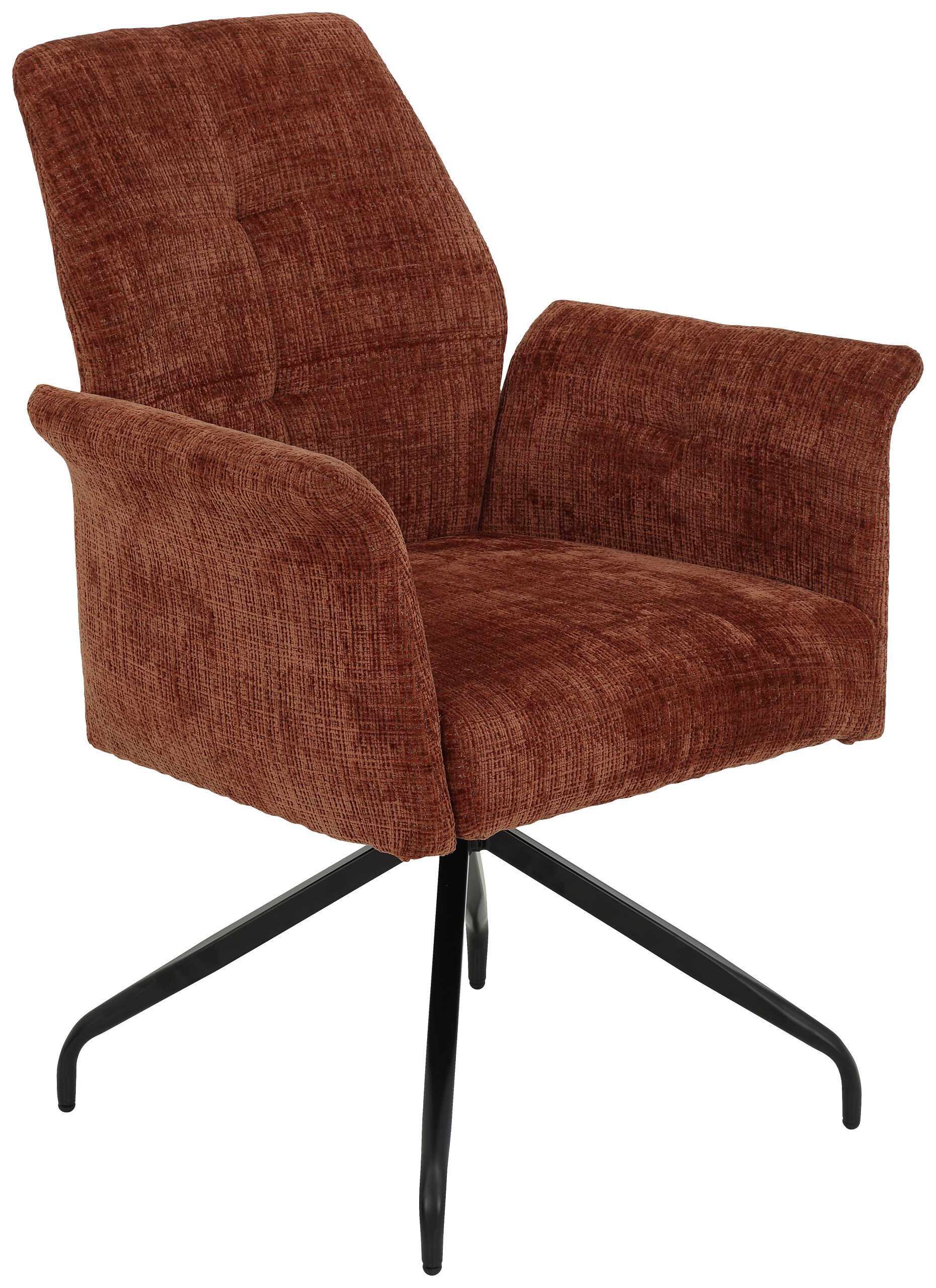 Armlehnstuhl Viktoria, 4er-Set Copper Microfaser Webstoff B/H/T: ca. 71x93x68 cm