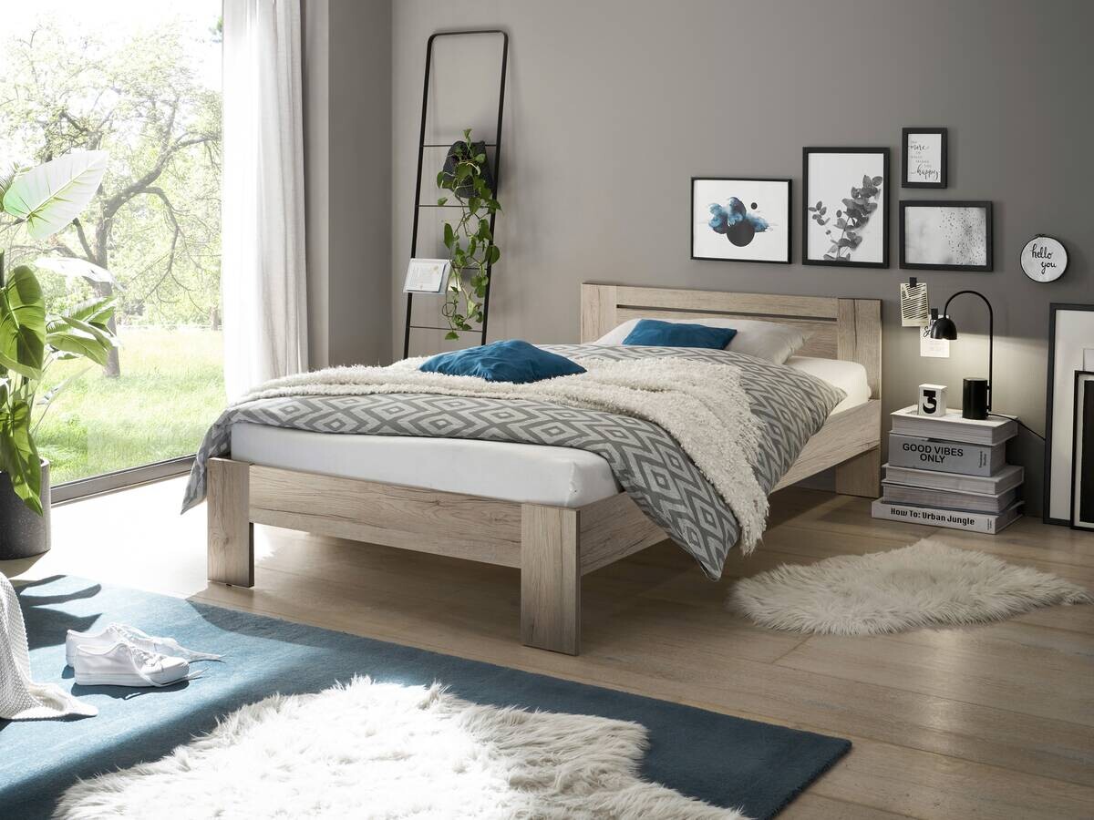 Futonbett Cannes Eiche San-Remo Nachbildung Liegefläche B/L: ca. 120x200 cm