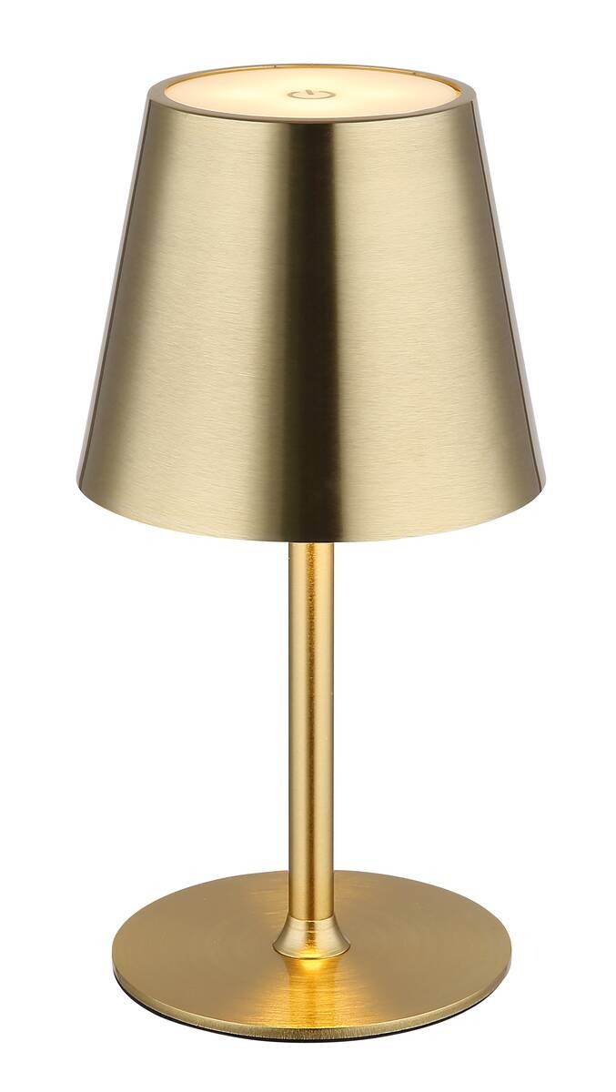 GLOBO LED-Tischleuchte VANNIE 58438M Opal messing Metall Kunststoff H/D: ca. 47x11,2 cm 1 Brennstellen