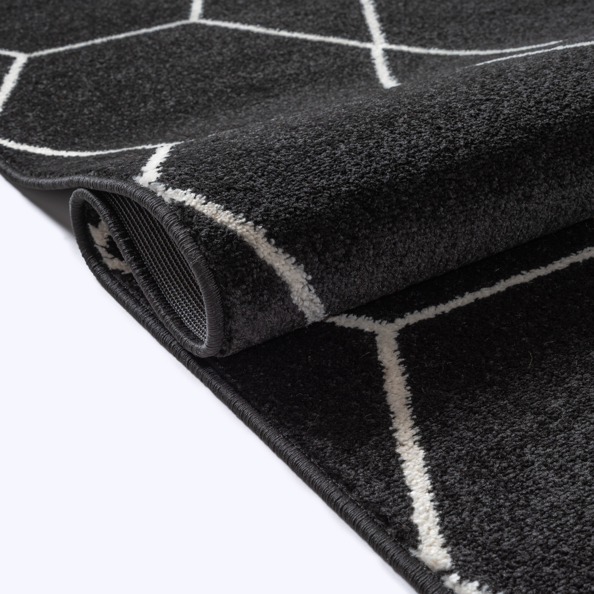 Sanat Teppich Trellis schwarz B/L: ca. 80x200 cm